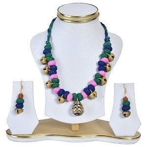 Dokra Tribal Handmade Threaded Necklace Set 01