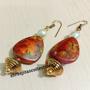 Multicoloured Handmade Dangle Earrings